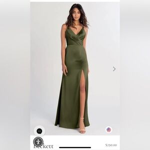 Jenny Yoo bridesmaid Beckett dress Olive size 4